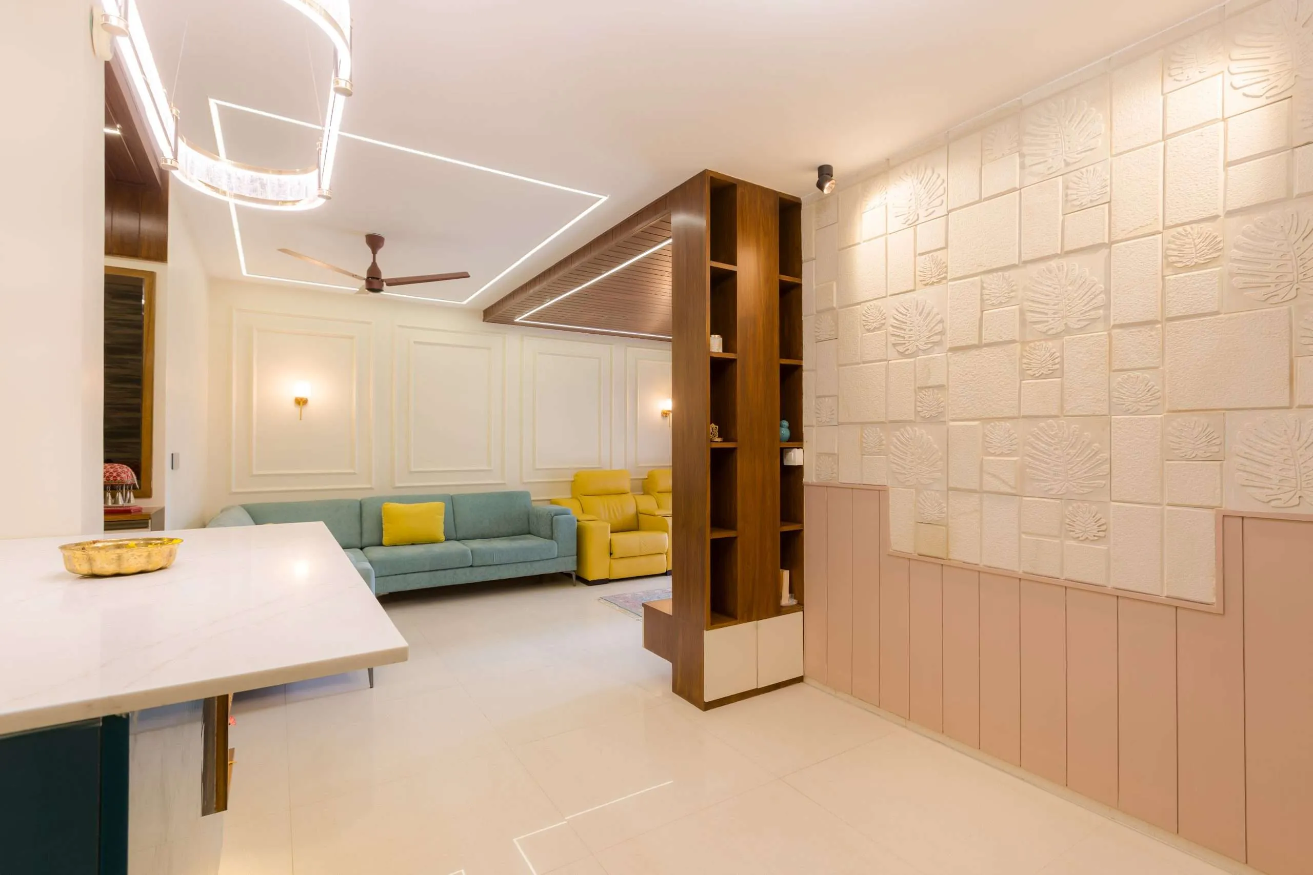 Living Room Profile Light Ceiling Design